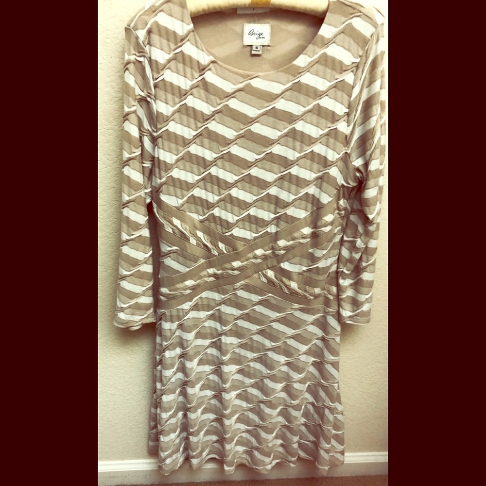 Creme and white dress